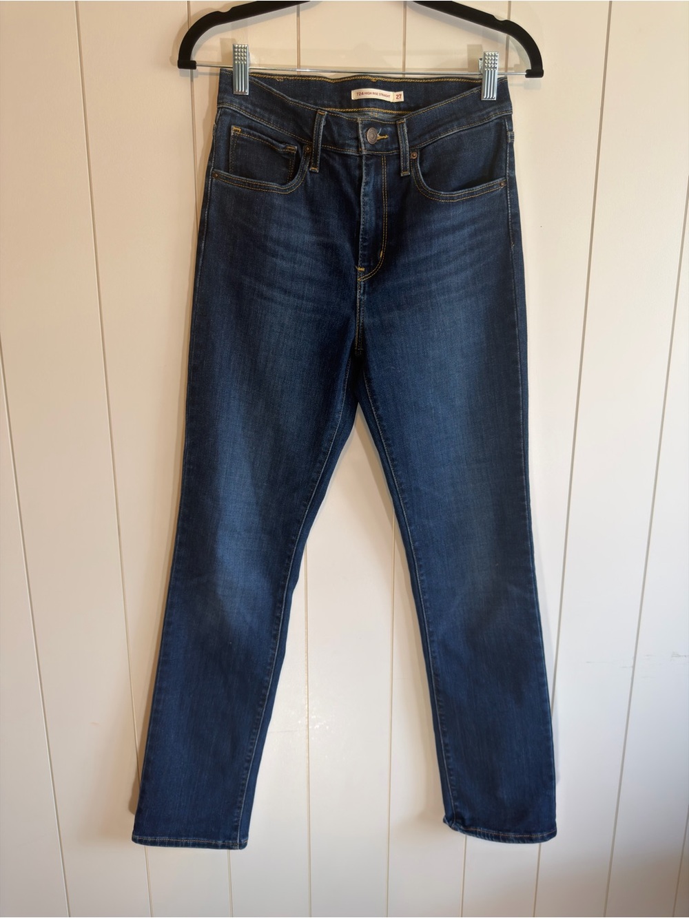 Levi's Women's High-rise Straight-Leg Jeans in Dark Indigo